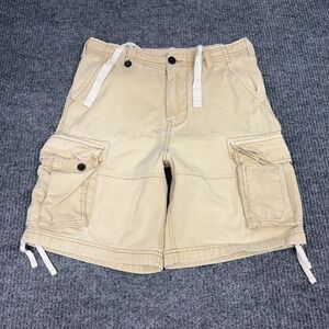 Pull&Bear‎ Cargo Shorts Mens 32 Tan Cotton Bermuda Multi Pocket Utility Relaxed